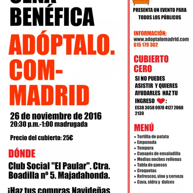 Cena Benéfica de Navidad 2016 | Aóptalo.com-Madrid