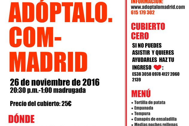 Cena Benéfica de Navidad 2016 | Aóptalo.com-Madrid